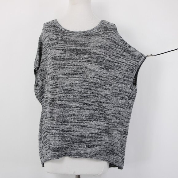 Pure Jill Top $79 Sz S Black White Hi Lo Linen Cotton Top - Picture 4 of 16